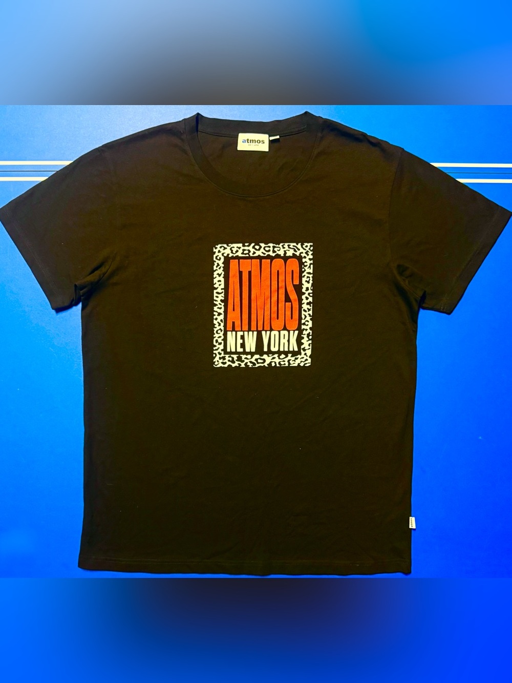 atmos New York Leopard Graphic Tee Black Orange USA Japan Streetwear 2XL